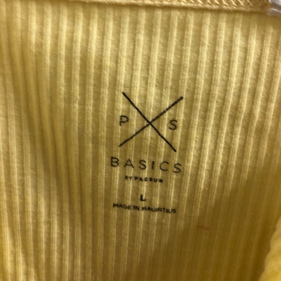 pink and yellow ribbed crop top - Picture 4 of 4